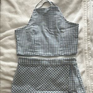 Garage matching plaid tank top and skort summer set 💙
